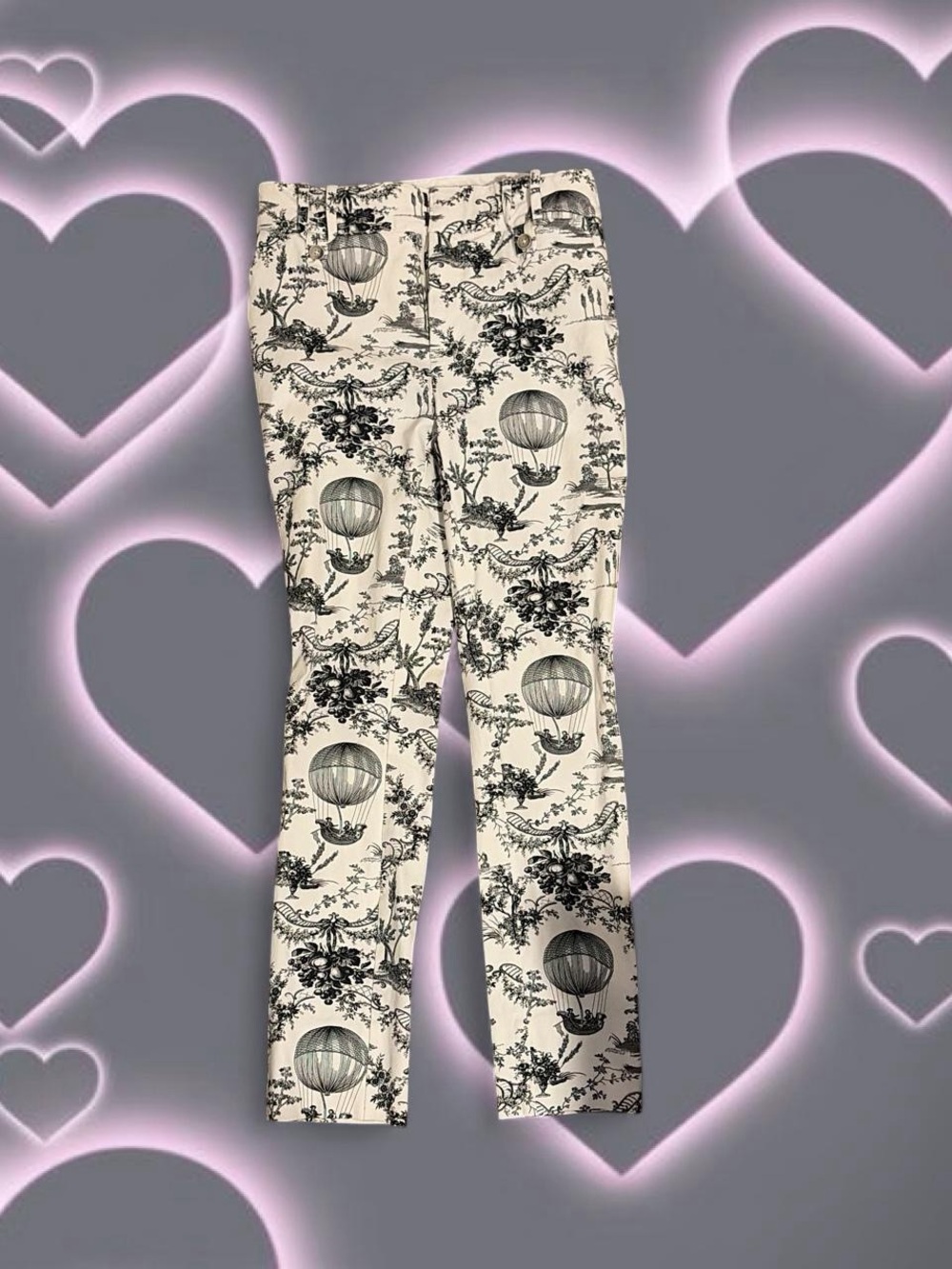 Anthropologie white & black printed graphic jeans🤍